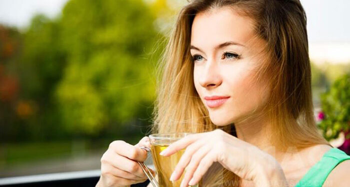 چای سبز برای لاغری صورت