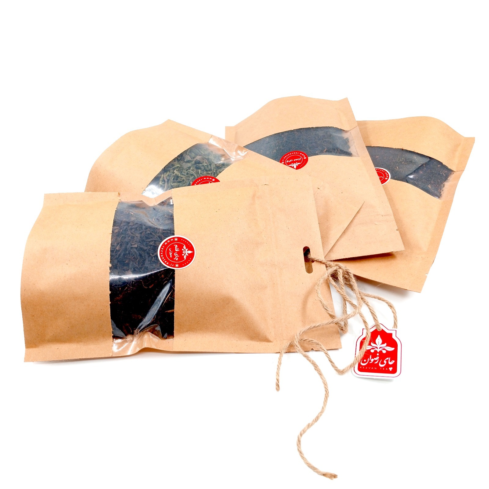  بسته هدیه چهار نوع چای ایرانی رضوان 