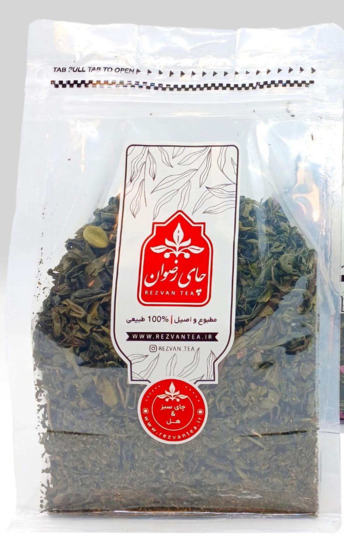  چای سبز هل دار (چای ایرانی رضوان) 