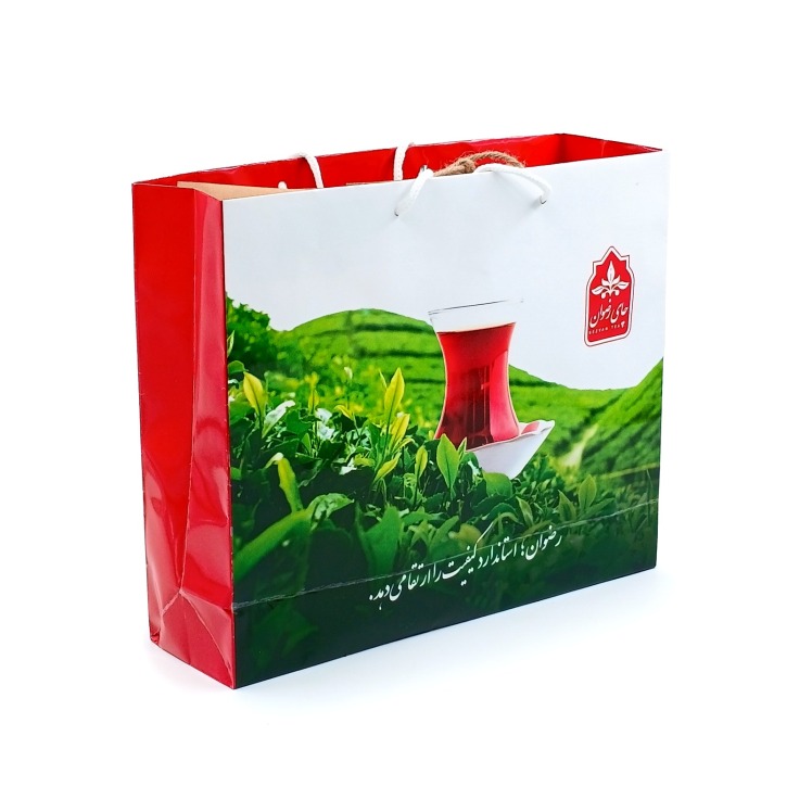کیف حاوی 4 بسته 80 و 100 گرمی چای ایرانی رضوان